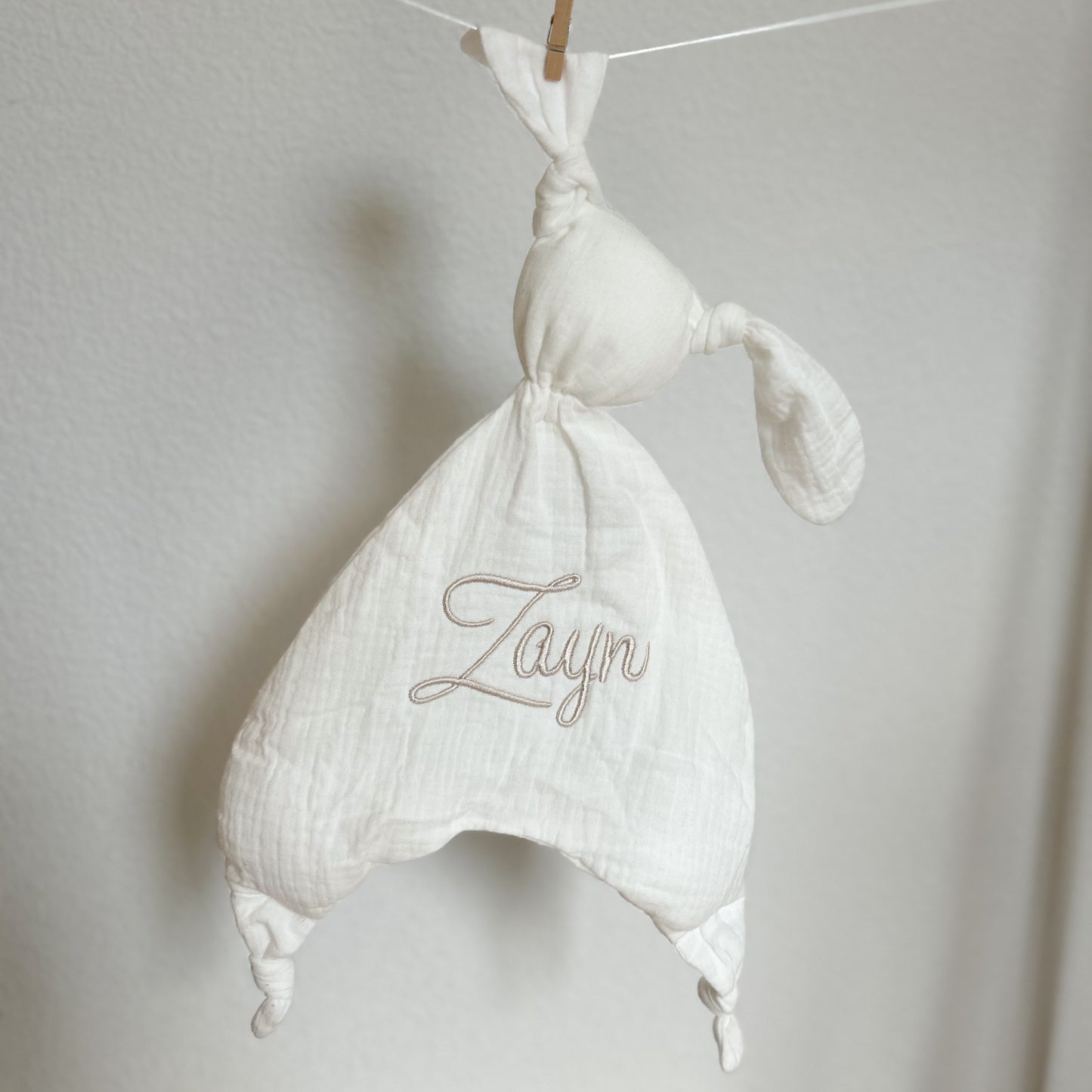 Doudou en gaze de coton lapin - Latté -